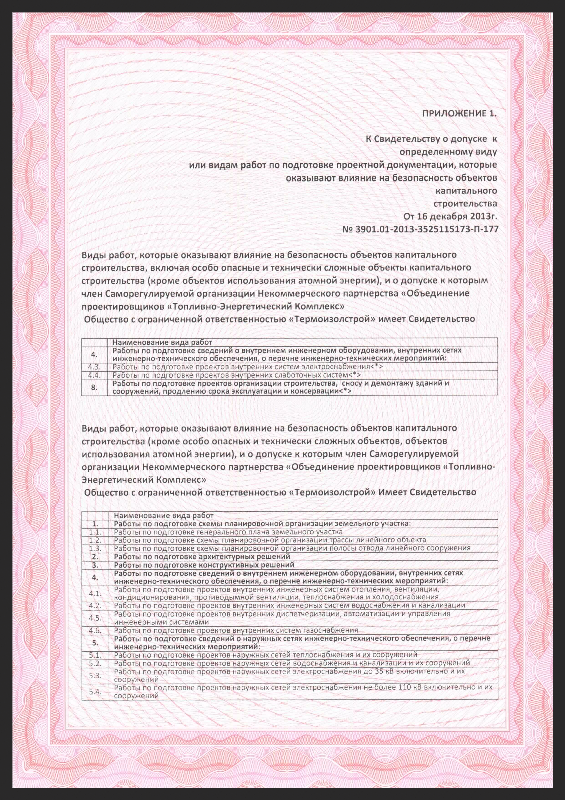 СРО Проектирование Термоизолстрой